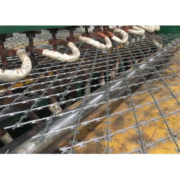 Flat Blade Concertina Razor Wire Fence 1.2m-2.4m Mesh width