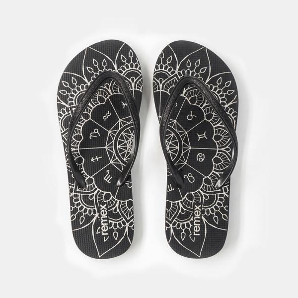 Soft Sole Tie Dye Summer Beach Flip Flop With Twelve Constellation Pattern
