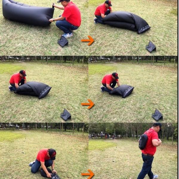 Protable camping gear recliner chair good price lazy sleeping bag