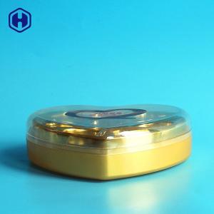 Best 230ml Heart Shape Clear Plastic Cookie Boxes Chocolate Round Plastic Canisters wholesale