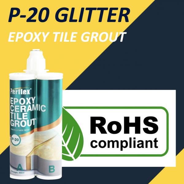 Cheap Glitter Epoxy Tile Grout Stain Resistance Anti Mould 24 Months Shelf Life for sale