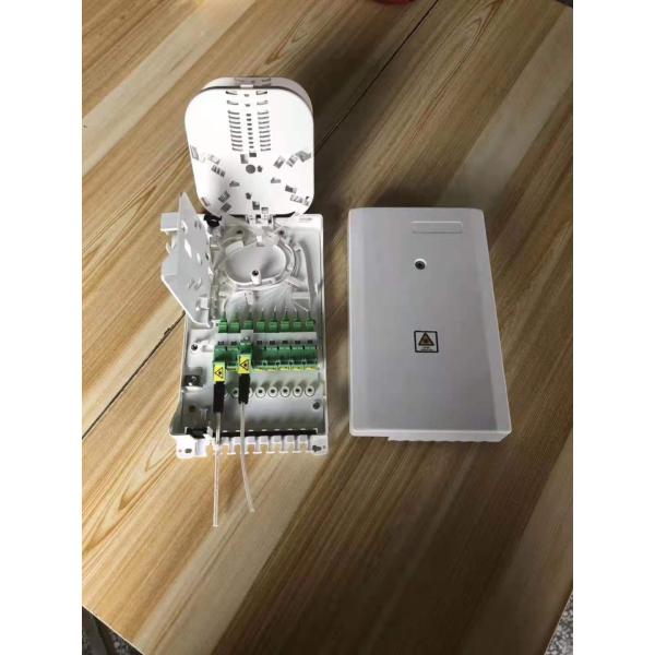 White color 8core wall mountable fiber access terminal box for SC or LC fiber port