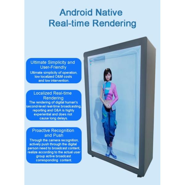 86 inch 3D Holographic display box LCD Transparent Cabinet AI Digital Human all-in-one machine