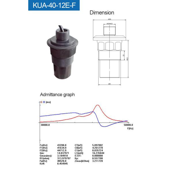 Industrial Ultrasonic Transducer Sensor High Security Plastic Housing Material