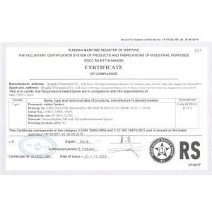 Qingdao Florescence Marine Supply Co., LTD. Certifications