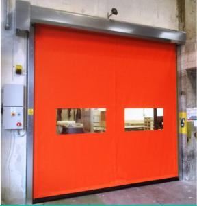 China High Speed Pvc Roll Up Rapid Shutter Door 304 Stainless Steel Maintenance Low High Speed Stacking Folding on sale