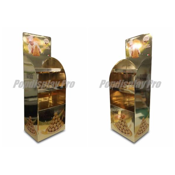 Eye - Attracting Cardboard POS Displays , Ferrero Golden Chocolate Point Of Sale Display