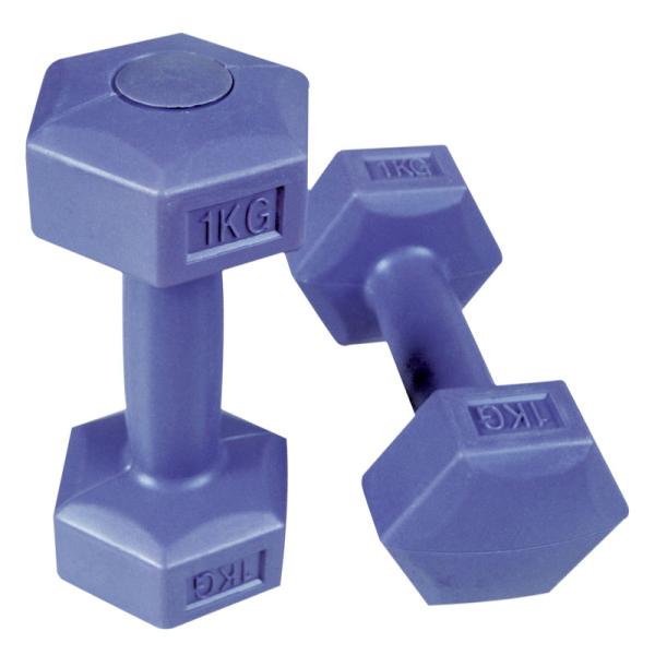 High Quantity Hexagon Shape Cement Color Vinyl Concrete Dumbbell