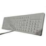 China 105 Keys Cleanable Metal Computer Keyboard With Nano Silver Antibacterial for sale