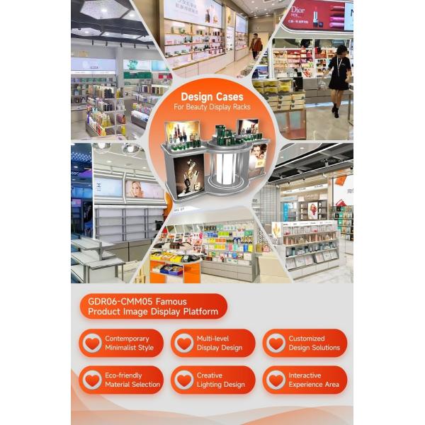 GDR06-CMM05 Retail Display Stand with Modular Design and Brand-Themed Style for Shopping Mall