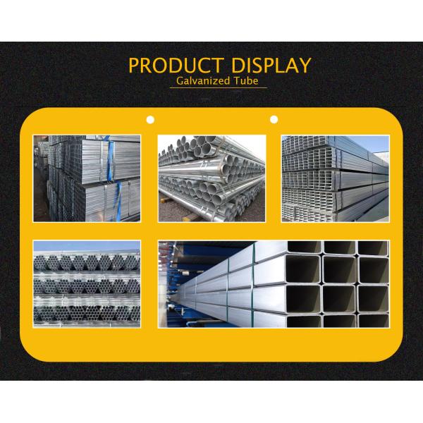 0.8mm - 5mm Thickness Threaded Galvanized Square Pipe With Plain Beveled Ends