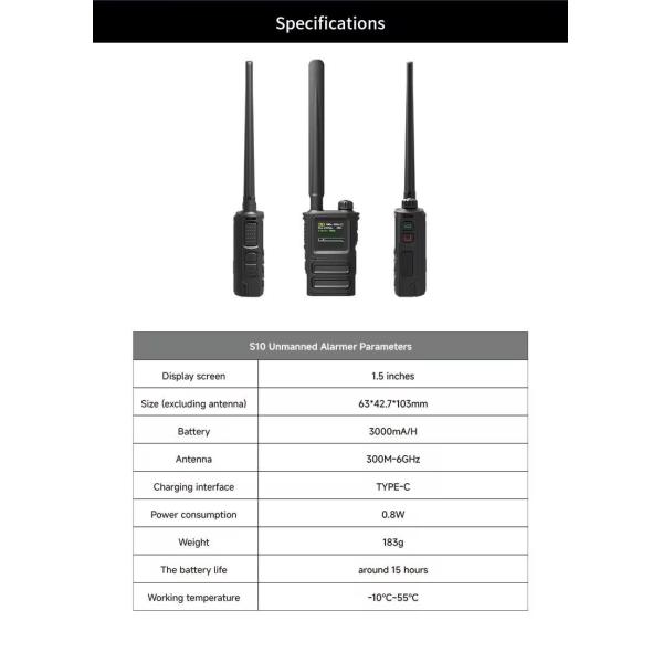 Skydroid S10 Drone Alarmer Handheld Drone Detector