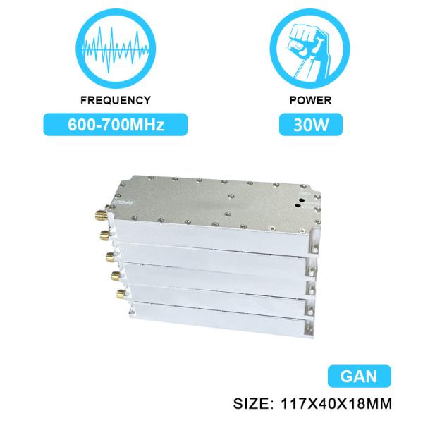 Cheap 30W 600-700MHz Anti Drone Signal Jammer Module System GPS Blocker GaN Fpv Uav Shielding With GAN and Isolation Protector for sale