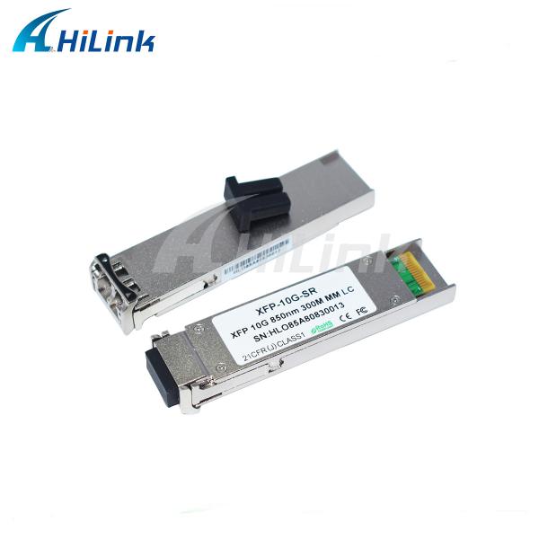 10G MMF 850nm XFP Transceiver SR 300m Reach Dual LC Optical Fiber Equipment DDM