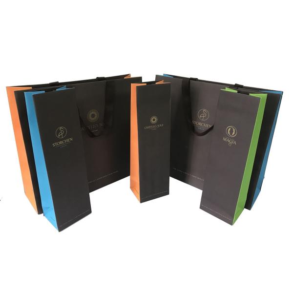 Black Personalised Handmade Sheet Paper Bag Customized Logo Printing