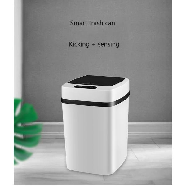 Living Room Bathroom Household Mute Power Saving Button Version Large Screen Trash Can 14L Trash Can