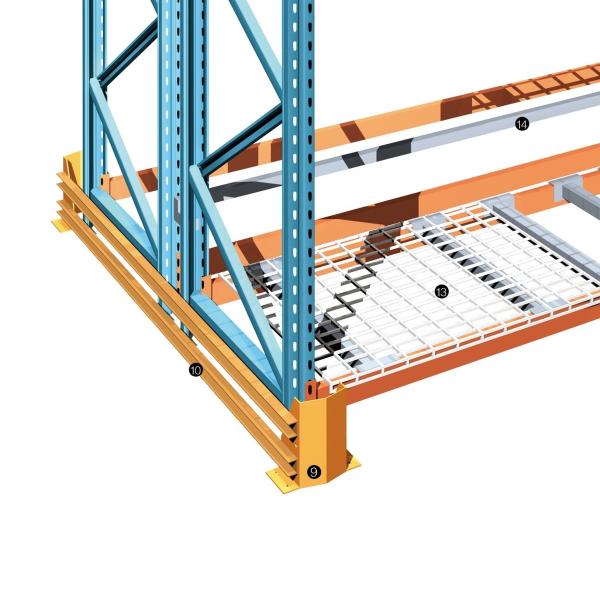 U Shape Rack Upright Protectors , Adjustable Steel Column Guard For Warehouse Storage