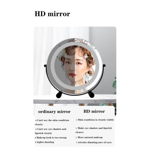 Customized LED Makeup Mirror 4000K 5000K Round Makeup Mirror