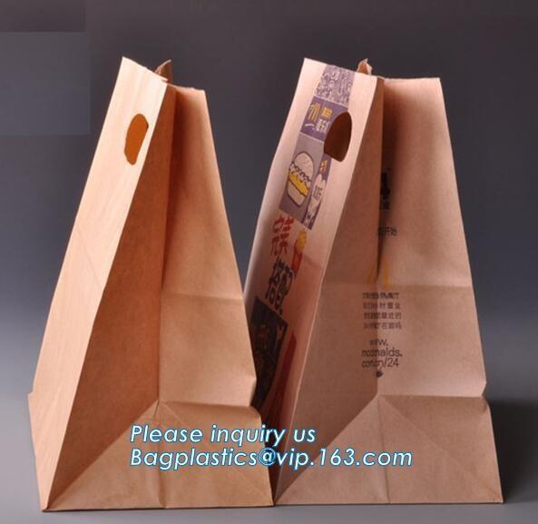 Chinese Supplier Hot Sell Brown Kraft Lunch Bread Packaging Customized Paper Bag For Promotion,New Design Kraft Paper Br