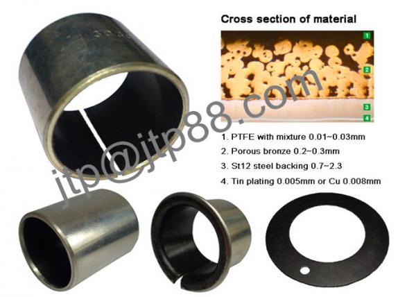 Cheap SF-1W Flanged Sleeve Bushing , Oil Impregnated Bronze Bushings For Toyota for sale