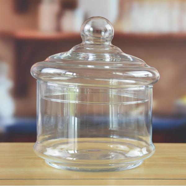 Stackable 3 Layers Tower Shaped Glass Storage Jars