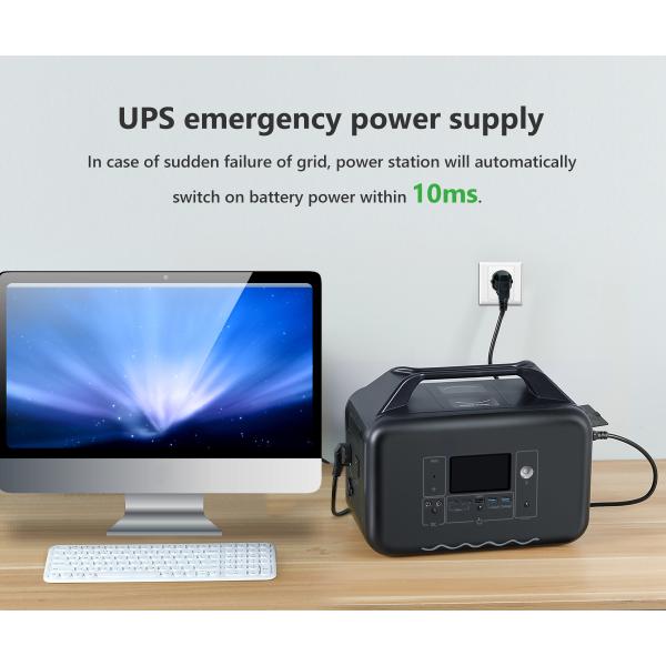 600w LiFePO4 Portable Solar Power Generator 220V Pure Sine Wave Power Station