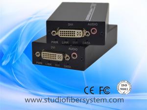 1Port compact 1080p DVI fiber optic extender with 3.5mm stereo audio over 1 sm fiber up to 80km