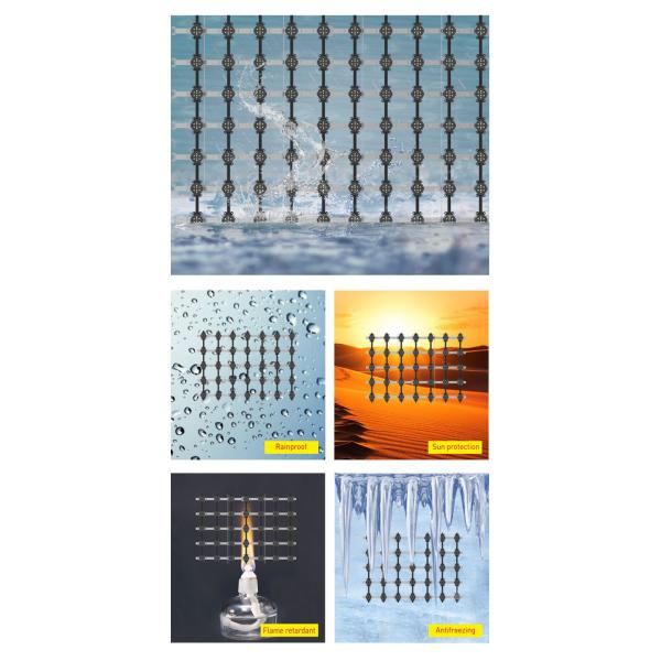 XR40 Transparent Led Mesh screen Curtain Outdoor High Brightness Flexible