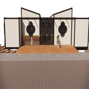 20FT Prefabricated Container House Bookstore Laterally Opened