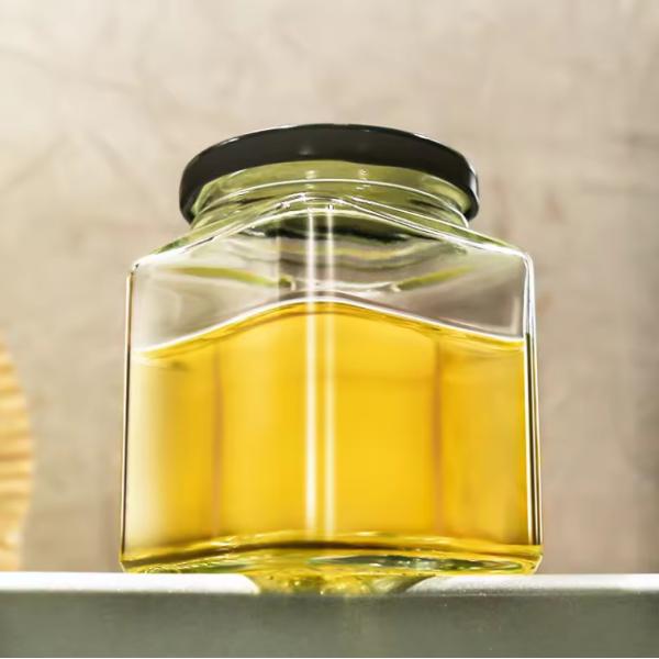 Square Honey Jam Empty Glass Bottles With Lid 50ml 80ml 100ml 200ml 280ml