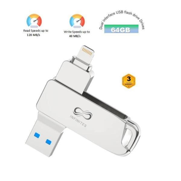 Cheap                    Mfi Certified High Quality Ios Flash Drive Dual Interface USB Flash Drive Read Speed of up to 120 MB/S and a Write Speed of 40 MB/S              for sale