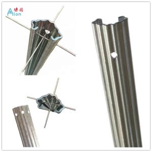 Best H Hole Type 8FT Length Vine Plant Support Pole , Vineyard Fence Posts Silver Color wholesale