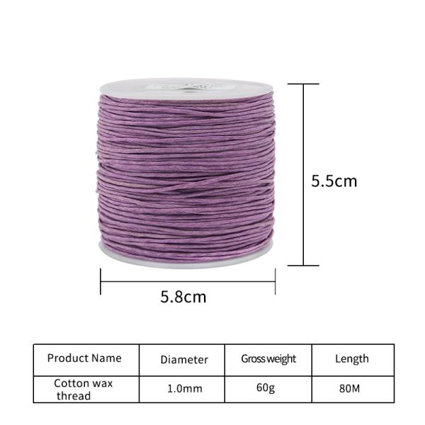 1mm Cotton Braided Yarn Count Colorful Wax Thread for Universal Hand Knitting Jewelry