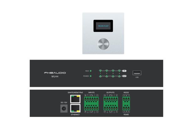 4CH Audio Signal Processor RS232 RS485 UDP Control Digital Matrix Processor In