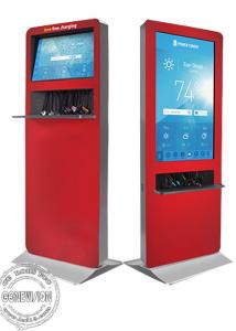 Best Floor standing Android OS wifi touch Kiosk Digital Signage LCD ad player / mobile phone charging station wholesale