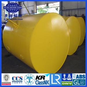 Steel structured offshore mooring buoy, Yellow Painted steel structure Mooring Buoy customized according to the project
