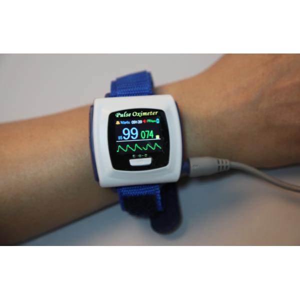 Color OLED Rechargeable Wrist Pulse Oximeter For Baby , Infant