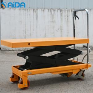Best Hydraulic Pallet Small Electric Scissor Lift Table Stationary  500kg Load Capacity wholesale