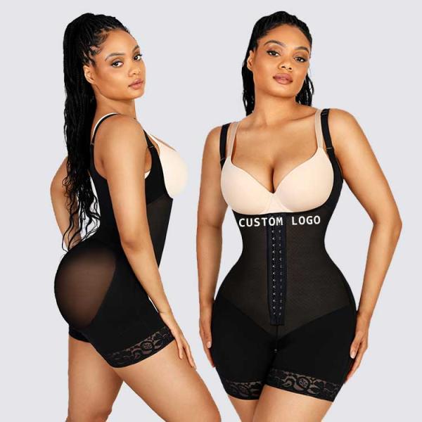 Breathable Latex Open Bust Tummy Control Butt Lifter Shorts Shapewear For Women 0.4kg