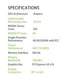 Ampere RTX A6000 48G GDDR6 Video GPU Graphics Card For Workstation 256bit