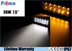 China 36W Remote Control LED Light Bar , Double Row Amber White Led Offroad Light Bar on sale