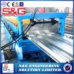 Corrugated Floor Deck Roll Forming Machine With Cr12 Mould Steel Cutting Blades