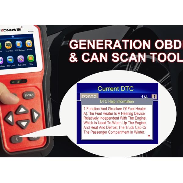 2.8" Backlit KW860 Auto Diagnostic Scanner With DTC Analyzation