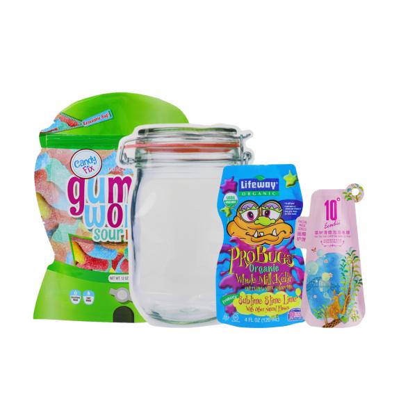 Special Shaped Stand Up Premade Bag Waist In Design Bottom Deformation Handle Design