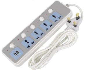 China Multi - Function Mountable Power Strip Independent Switch Plug - In Smart USB Plug - In Tow Board on sale
