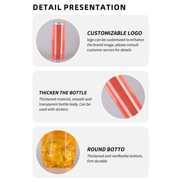 700ml Transparent PET Bottles With Aluminum Easy Open Seal For Carbonated Drinks