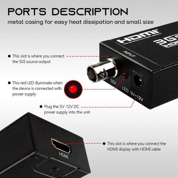 LN-S008 SDI To HDMI Converter Single Direction With Audio Durable Construction