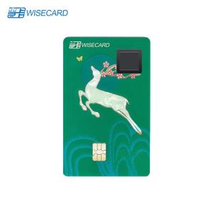 China 85.5x54mm Fingerprint Smart Card , Biometric Access Card For Finance on sale
