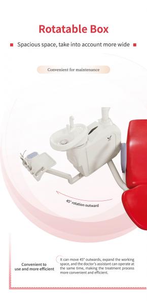 Electricity PU Cushion Patient Dental Chairs 12mm Frame