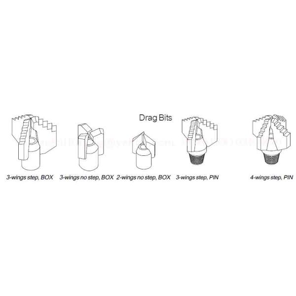 Soft Formation Water Well Drilling Tools 3 Wings Step Type Drag Bits 8 Inch